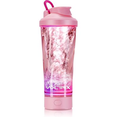 VOLTRX VortexBoost Elektrischer Protein Shaker 600ml, Pink - Wiederaufladbar