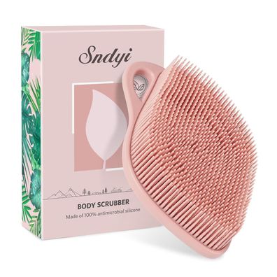 Sndyi Silikon Körperbürste, Blatt-förmige Duschbürste für sanftes Peeling, für