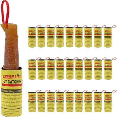 Panngu 27er Fliegenfänger Rollen, Gelbes Fliegenband für Innenbereich