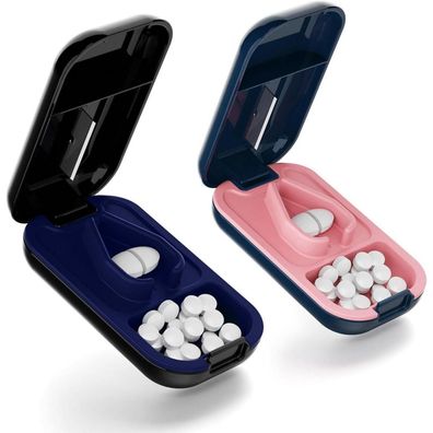 Opret Tablettenteiler mit Stauraum und Silikon-Pillholder für alle