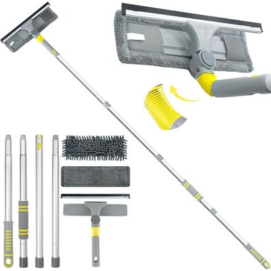 JEHONN Fensterreiniger mit 163 cm langem Stiel und Abzieher, inkl