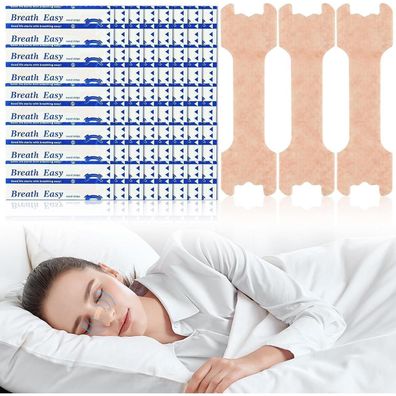 Worlude 100 Stück Nasenpflaster gegen Schnarchen - Extra stark für bessere