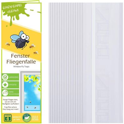 Blooven Fenster Fliegenfalle 20 Stück - Giftfrei & Transparent