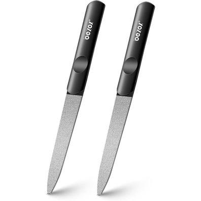 BEZOX Diamond Deb Nagelfeilen-Set, 2 Stück Edelstahl, doppelseitige