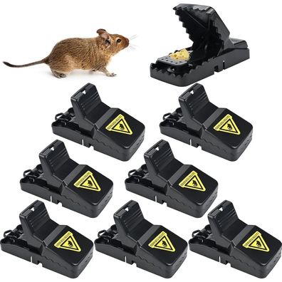 TW1TGOFT Mausefalle 8er-Set Profi Schlagfalle Rattenfalle Wiederverwendbar