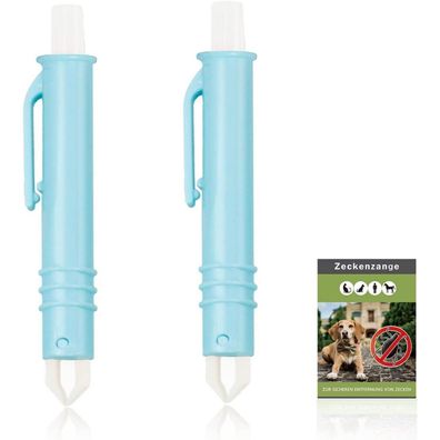 Nepfaivy Zeckenzange für Hunde, Katze, Mensch - 2er Set Zeckenpinzetten