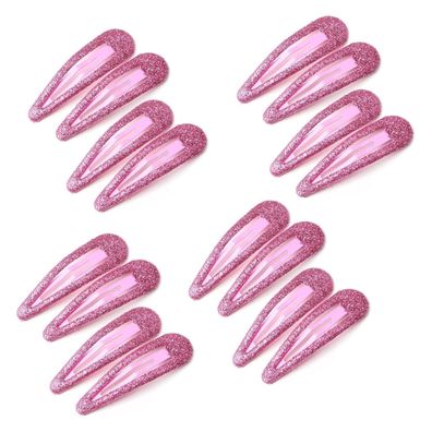 EUZUXU 16er Set Mädchen Haarspangen mit bunten Glitzer Pailletten, Snap