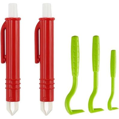 Nepfaivy Zeckenzange Set: 3 Haken & 2 Pinzetten - Zeckenentferner für Haustiere
