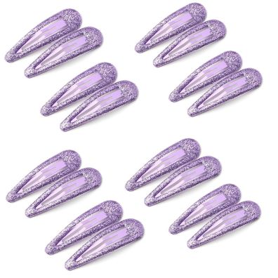 EUZUXU 16 Stück Haarspangen Mädchen, Bunte Glitzer Pailletten Haarclips Snap