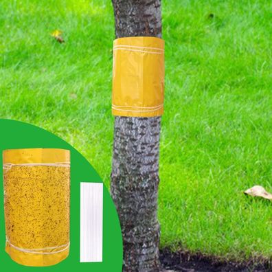 Panngu Leimringe 3m Gelbtafeln Selbstklebend Raupenleim für Obstbäume