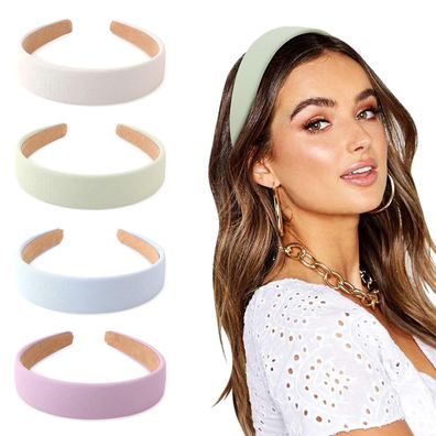 Dreshow 4er Pack Verknotete Haarreifen Damen Mädchen, Breite Boho Stirnbänder