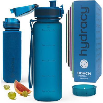 Hydracy Trinkflasche mit Fruchteinsatz, 500ml, BPA-frei, mit Zeitmarkierung