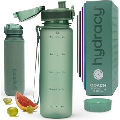 Hydracy Trinkflasche mit Fruchteinsatz 500ml - BPA-frei, mit Zeitmarkierung
