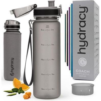 Hydracy Trinkflasche mit Fruchteinsatz, 500ml, BPA-frei, mit Zeitmarkierung