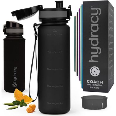 Hydracy Trinkflasche mit Fruchteinsatz, 500ml, BPA-frei, mit Zeitmarkierung