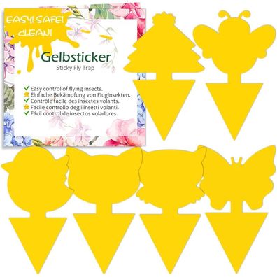Blooven Gelbsticker 60 Stück - Effektive Trauermückenbekämpfung für