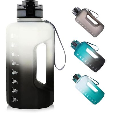 GEMFUL 2,2L Sport Wasserflasche mit Griff und Zeitmarkierung, BPA-frei, für