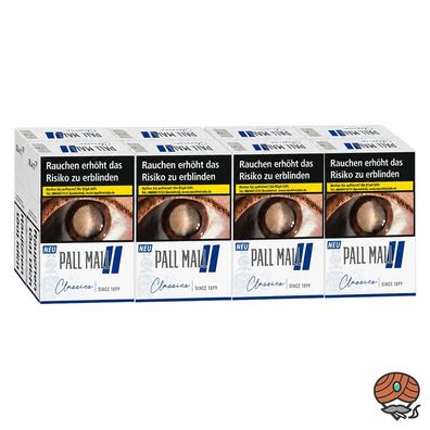 Pall Mall Classics Blue / Blau Zigaretten Super Box 8x28 Stück = 1 Stange