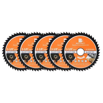 Brschnitt HSS Kreissägeblatt 85mm 44T 15mm Bohrung für Holz, Metall, Kunststoff