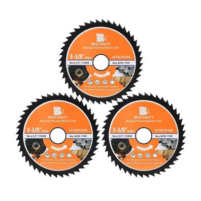 Brschnitt HSS Kreissägeblatt 85mm 44T 15mm Bohrung für Holz, Kupfer, Aluminium