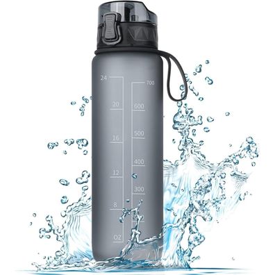 FULdent Trinkflasche 750ML Sport Wasserflasche BPA Frei mit rutschfest Gummi