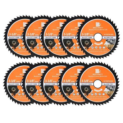 Brschnitt HSS Kreissägeblatt 85mm 44T 15mm Bohrung für Holz, Metall, Kunststoff