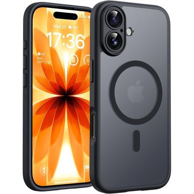 TOCOL iPhone 17 Hülle (6,3 Zoll) MagSafe, Kameraschutz, Magnetring, Matt Schwarz