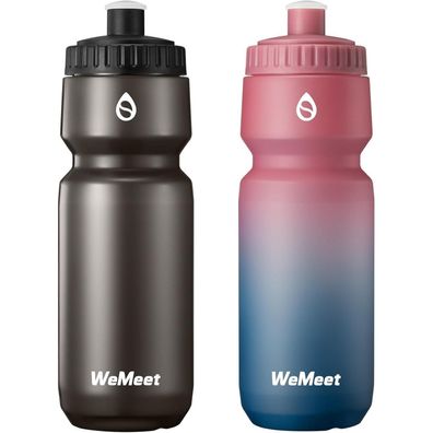 WEMEET Mountainbike Wasserflasche 2er-Pack, 700ml, Auslaufsicher, BPA-frei, für