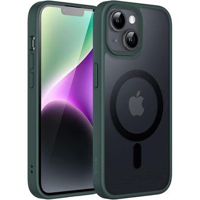 JETech iPhone 14 6,1 Zoll MagSafe Hülle - Matt, Stoßfest, Dunkelgrün