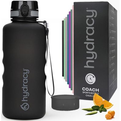 Hydracy Trinkflasche mit Fruchteinsatz, 2L, BPA-frei, mit Zeitmarkierung