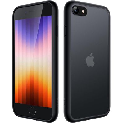 JETech Matt Hülle für iPhone SE 3/2, 8/7 (4,7 Zoll) - Stoßfest, durchscheinend