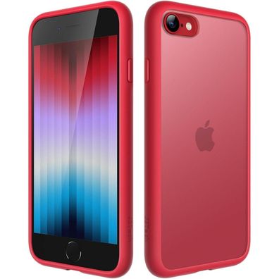 JETech Matt Hülle für iPhone SE 3/2 (2022/2020), 8/7 (4,7 Zoll) - Rot