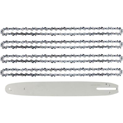4x Sägekette mit Schwert 35cm (14 Zoll) 3/8"LP 52 Treibglieder 1.1mm Profi