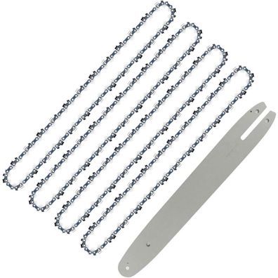VonLux 4x Sägekette und Schwert 35cm (14") 3/8"LP 1.1mm 50TG Profi Kette