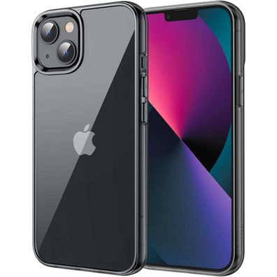 JETech iPhone 13 Hülle (6,1 Zoll) - Stoßfest, Kratzfest, Transparent Schwarz