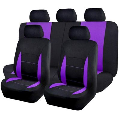 Flying Banner Auto Sitzbezüge Universal Set, 11-teilig, Lila und Schwarz