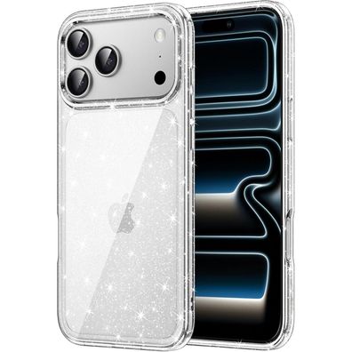 JETech Glitzer Hülle für iPhone 17 Pro 6,3 Zoll - Stoßfest und Niedlich für