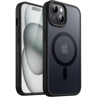 JETech iPhone 15 (6,1 Zoll) MagSafe Hülle - Matt, Dünn, Stoßfest, Schwarz