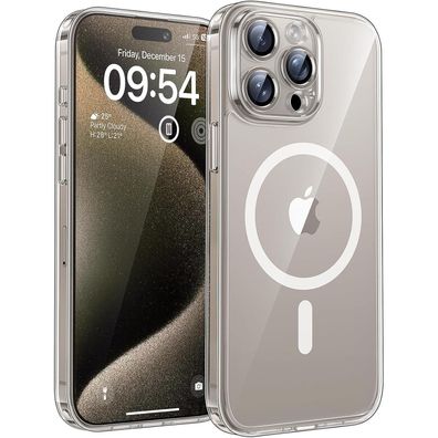 TOCOL iPhone 15 Pro Hülle MagSafe - Transparent, Stoßfest, Anti-Fingerabdruck