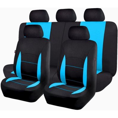 Flying Banner Auto Sitzbezüge Universal Komplettset Mintblau & Schwarz