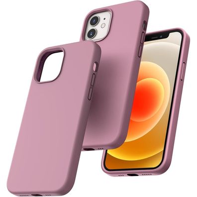TOCOL Silikon Hülle für iPhone 12 (6,1 Zoll) - Stoßfest, Anti-Rutsch, Flieder