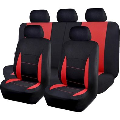 Flying Banner Auto Sitzbezüge Universal Set (Rot/Schwarz) - Komplettreihe