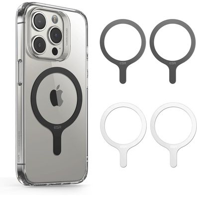 ESR MagSafe Ring Aufkleber (4 Stück) - Universal Metallring für Handyhüllen