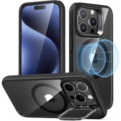ESR iPhone 15 Pro Hülle mit MagSafe, Militärnorm Schutz & integriertem Ständer