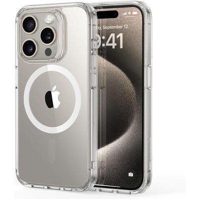 ESR iPhone 15 Pro Hülle (6,1 Zoll) - MagSafe, Klar, Militärschutz, Stoßfest