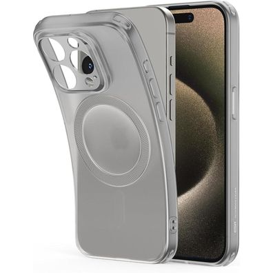 ESR MagSafe Hülle für iPhone 15 Pro Max, Kameraschutz, Stoßfest, Dünn, Grau