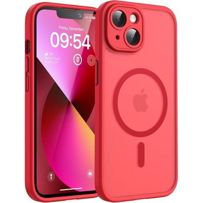 TOCOL iPhone 13 Hülle mit MagSafe, Rot - Stoßfest & Kameraschutz