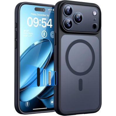 TOCOL iPhone 17 Pro Max Hülle - MagSafe, Kamerasteuerung, Stoßfest, Schwarz