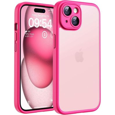 TOCOL iPhone 15 Hülle (6,1 Zoll) - Heißes Rosa, Stoßfest, Kratzfest