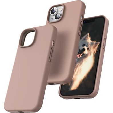 TOCOL iPhone 14 Hülle aus Silikon in Braun - Stoßfest, Anti-Rutsch, Kratzfest